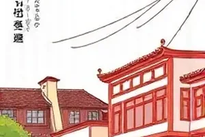 纸鸢与旧电车封面：老街上空飞起的纸鸢与电车轨道